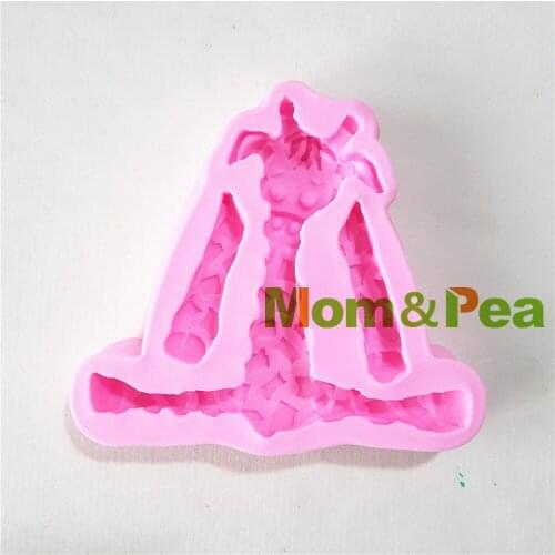 Mom&Pea 1366 Free Shipping Giraffe Silicone Mold Cake Decoration Fondant Cake 3D Mold Soap Mold Food Grade