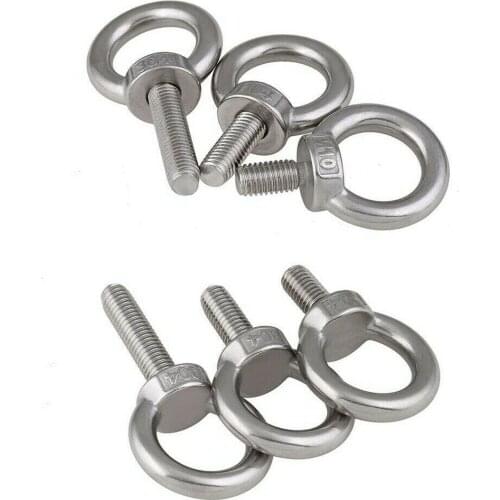 M14 304 stainless steel eye screws extended eye bolt O-ring lifting eye screw