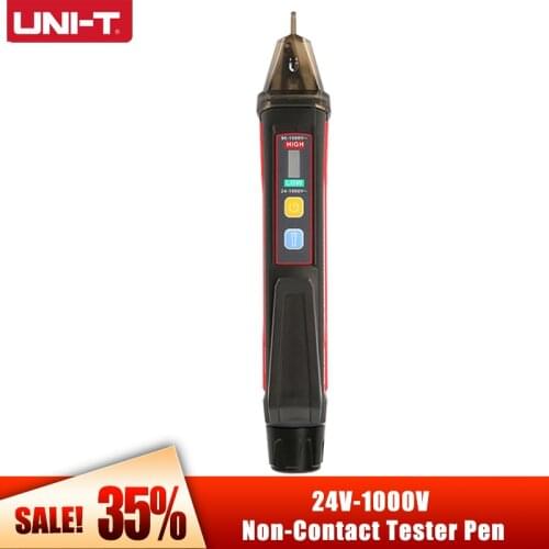 UNI-T UT12E/12M AC Voltage Detector Meter 24V-1000V Non-Contact Tester Pen Voice Alarm Socket Volt Current Electric Test Pencil