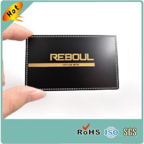 High Quality Luxury Custom Shape Cut out Stainless Steel Black Metal Business Card