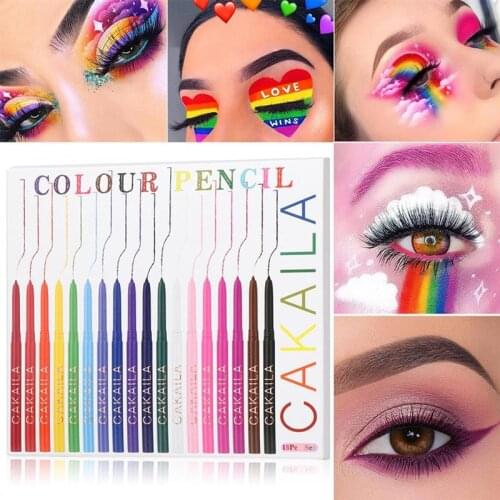 18 Colors Cat Eye Makeup Waterproof Neon Colorful Liquid Eyeliner Pen Eyes Make Up Cosmetics Long-Lasting Eye Liner Pencil Women
