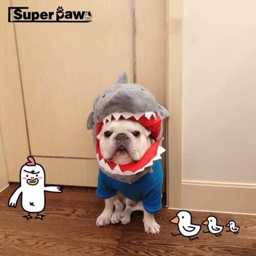Pet Dog Dinosaur Shark Hat Transformation Cap French Bulldog Headgear Costume halloween Dogs Cosplay Party Dropshipping JSC01