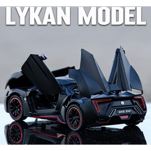 1:24 Lykan Hypersport Supercar Model Diecasts & Toy Vehicles Toy Car Metal Collection Toy Kid Toys for Children Kids Gifts