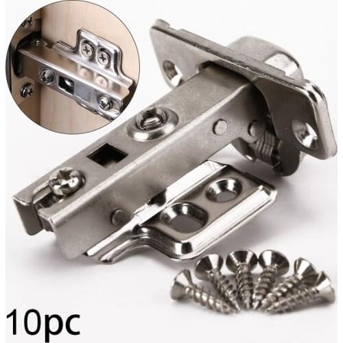10Pcs Hinges Hydraulic Hinges 110 Degree Hinges 6 Holes Damper Buffer Soft Close For Kitchen Cabinet Cupboard Furniture Hardware