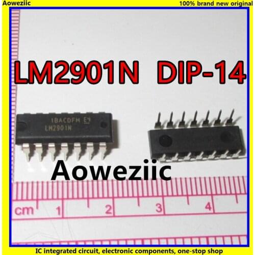 10Pcs/Lot LM2901N LM2901 2901 DIP-14 QUAD DIFFERENTIAL COMPARATORS IC New Original Product