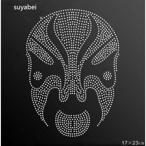 2pc/lot Cartoon sticker Rhinestone iron on transfer patches hot fix rhinestone motif designs hot fix rhinestone applique