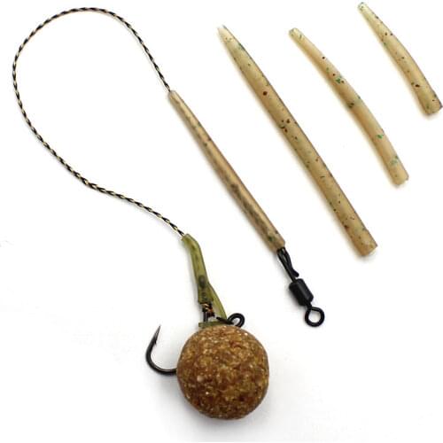 20PCS Carp Line Connector Fishing Accessories Anti Tangle Sleeve Helicopter Chod Hair Rigs Swivel Carp Tubing Fishing Tackle