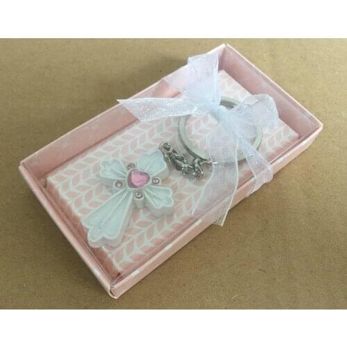50 pieces/lot) Adorable Cross Key Chain Wedding Favor For Communion Favors and Baby decoration gift Party favors
