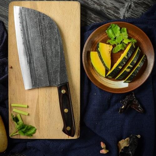 8 Inch Stainless Steel Forged Butcher Knife Kitchen Pro Chef Knife Meat Cleaver Chinese Chopping Utility Kitchen Knife Chopper