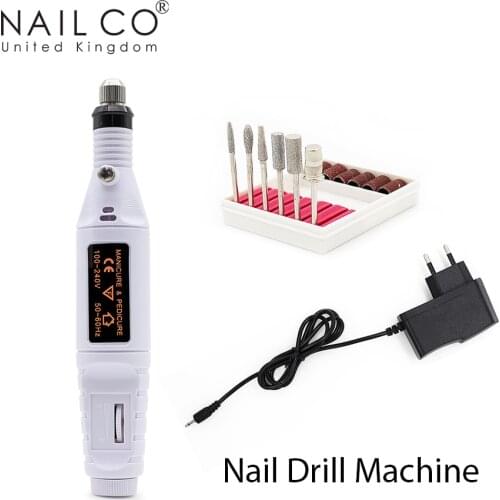 NAILCO 20000RPM Professional Electric Nail Drill Machine Manicure And Polishing For Nail Design Tools With Pedicure Bits Set