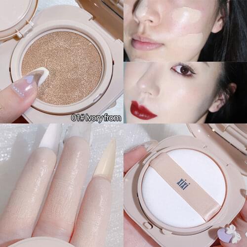 Air Cushion BB Cream CC Cream Moisturizing Concealer Bright Makeup Base Long Lasting Foundation Cream With Makeup Puff TSLM1
