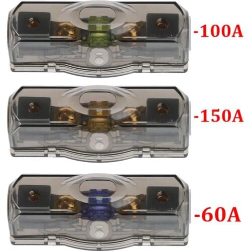 Block Car Fuse Box Holder Stereo Seats Voltage Exposure Safe Durable Tool 60A/100A/150A
