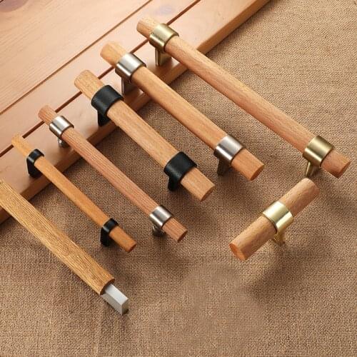 Wood Handles For Furniture Bronze In Cabinet Pulls And Modern Black Kitchen Doors Drawer Kids Gold Adjustable Knobs 128mm 160mm