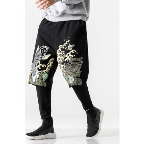 Joggers Hip Hop Mens Pants Cargo Patchwork Ribbon Loose Elastic Waist Streetwear Harajuku Pants Function Spring