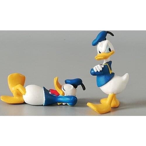 Disney 2pcs Donald Duck Action Figure toys DIY decoration materials baking cake decoration ornaments Micro landscape home decor
