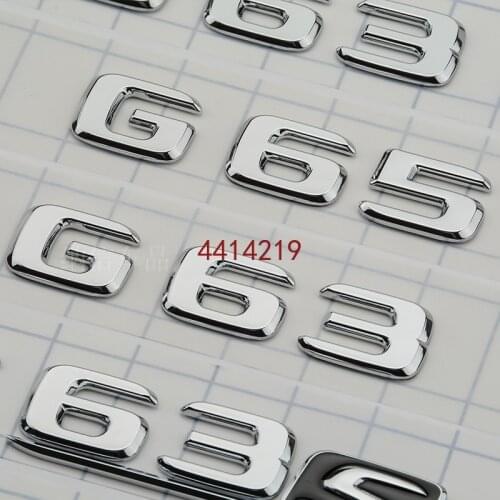 Chrome Letter Number Emblem for Mercedes Benz AMG C43 C63 C63S E43 E53 E63S S65L V12 V8 BITURBO 4MATIC Car Trunk Fender Sticker