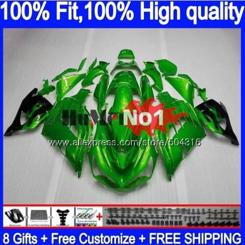 Injection For KAWASAKI ZX-14R ZX14R 12 13 14 15 16 17 87MC.29 ZZR1400 ZX 14R 2012 2013 2014 2015 2016 2017 Gloss green Fairing