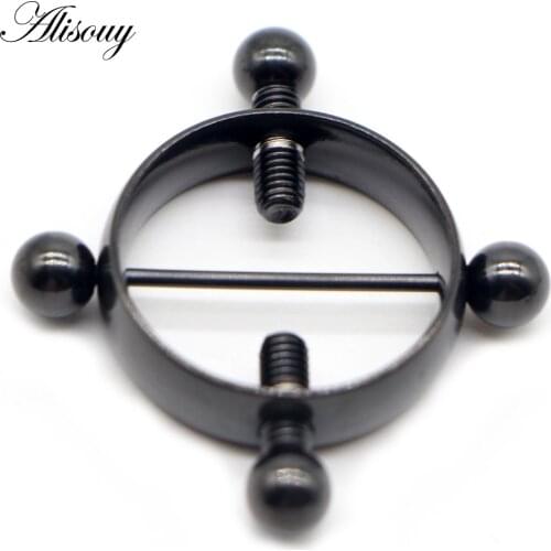 Alisouy 1PC SexyNipple Ring Piercing Bar Rings Jewelry Creative Punk Body Jewellery High Quality Round Rings Women