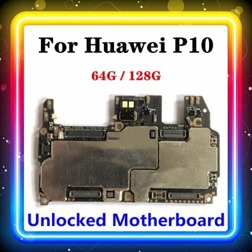 For Huawei P10 Motherboard Clean Full Use Mainboard Logic Board Android OS Installed 64G 128G Storage Good Working 4G RAM