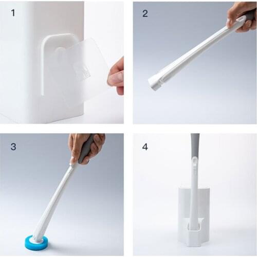 Toilet Wand Kit With 10 Disposable Refill Heads Powerful Cleaning System Toilet Wand Kit Strong Decontamination Brush For latest