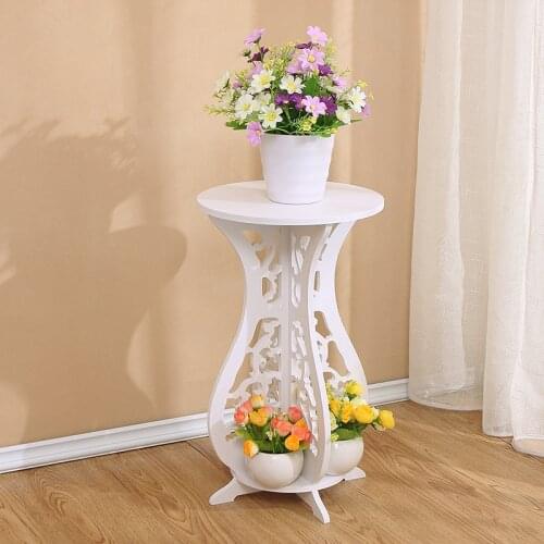 Floor-standing Round Table Plants Flower Stand Creative Garden Flower Pot Shelf Balcony Flower Home Indoor Outdoor Decoration