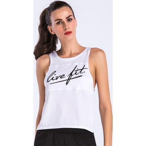 Latest Design Women Running Tank Tops Workout Ladies Fashion Breathable Fitness Vest