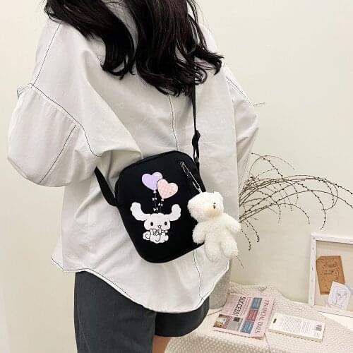 2021 new fashion casual student one-shoulder handbag slanting across mobile phone bag makeup bag cute girl bag