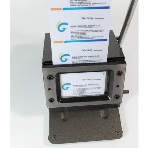 OYfame New Heavy Duty Manual ID Business Credit PVC Film Paper Name Card Die Punch Cutter Thickness Cutting Manual Machine