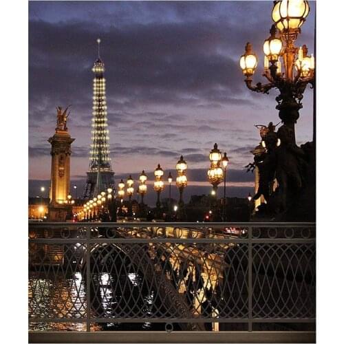 Paris Bridge Eiffel Tower light backdrop High quality Computer print children kids photography backgrounds