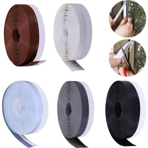 Silicone Self-Adhesive Weather Stripping For Home 100*2.5CM Under Door Window Seal Strip Noise Draft Stopper Prevent Bugs Strip