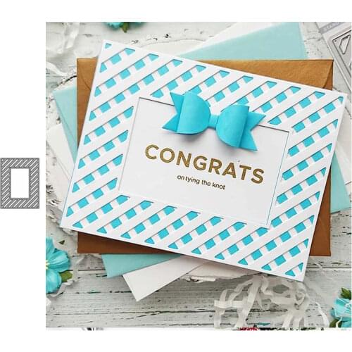 Twill Rectangle Frame Background Metal Cutting Dies Shape Scrapbooking Craft Die Cut Stencil Card Make Mould Sheet Decoration