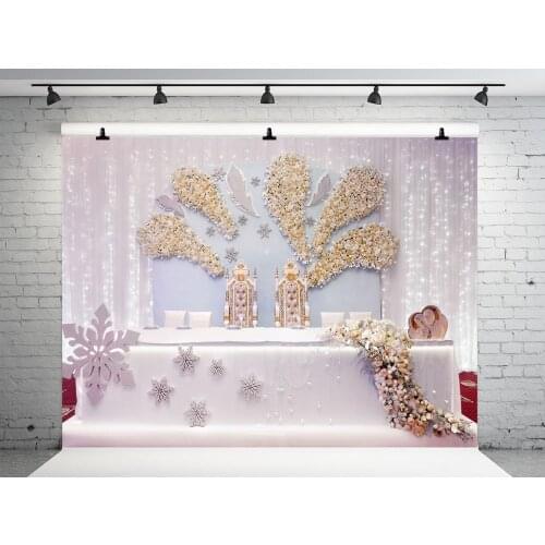 VinylBDS Wedding Photography Backgrounds Flower Table Backgrounds For Photo Studio Stage Flowers Photography Backdrops