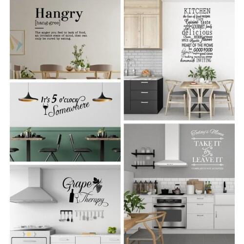 Funny Kitchen Decal Removable Vinyl Mural Poster For Kids Rooms Diy Home Decoration Sticker Mural