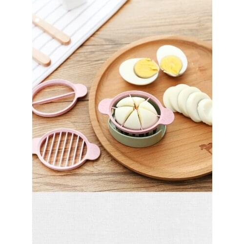 1PC Multifunction Wheat Straw Cut Egg Slicers Tools Dividers Preserved Egg Splitter Cut Eggs Kitchen Essential Cooking OK 0484