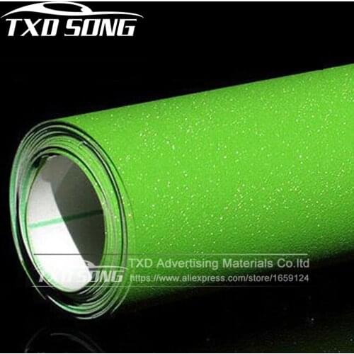 10/20/30/40/50/60X152CM/Lot Green glitter Vinyl Film New Car Styling matte Glitter Vinyl wrap for car body decoration