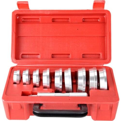 10Pcs Bearing Race & Seal Bushing Driver Set Universal Bush Drive Seal Kit for Automotive Wheel Bearings with Storage Box