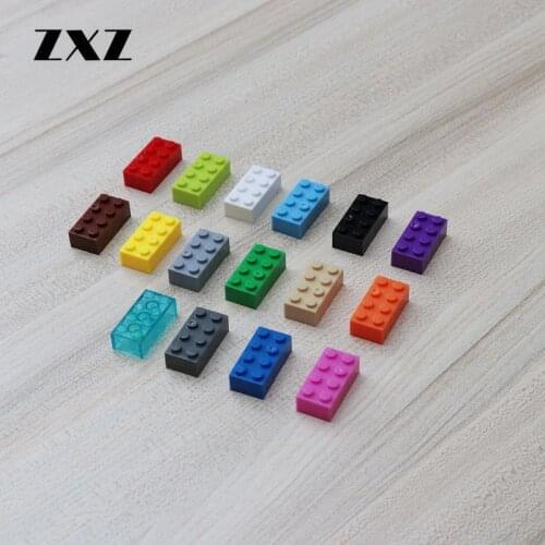 100pcs DIY Enlighten Building Block 2X4 Bricks Parts 3001 Compatible With Bulk MOC Sets Kids Car Accessories Build Blocks