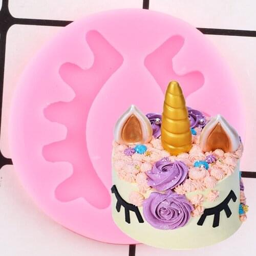 3D Unicorn Eye Silicone Mold DIY Baby Birthday Cake Decorating Tools Unicornio Fondant Chocolate Candy Clay Gumpaste Molds