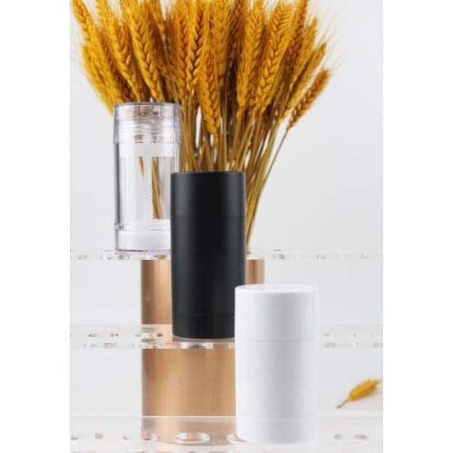 4pcs 75ml 2.5oz Round Shape Bottom Filling Stick Deodorant Container Empty Reusable Deodorant Bottles Clear Twist Up Stick Tube