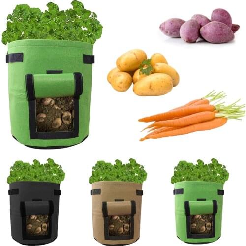 7/10 Gallon DIY Plant Grow Bag PE Cloth Vegetable Greenhouse Potato Tomato Thicken Planting Bags Home Garden Pot Tools