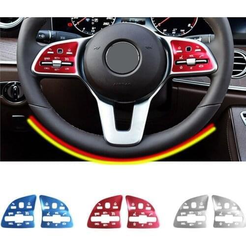 Car Styling Steering Wheel Steering Control Switch Button Cover Sticker for Mercedes Benz C E GLC Class W205 W213 X253 2020 LHD