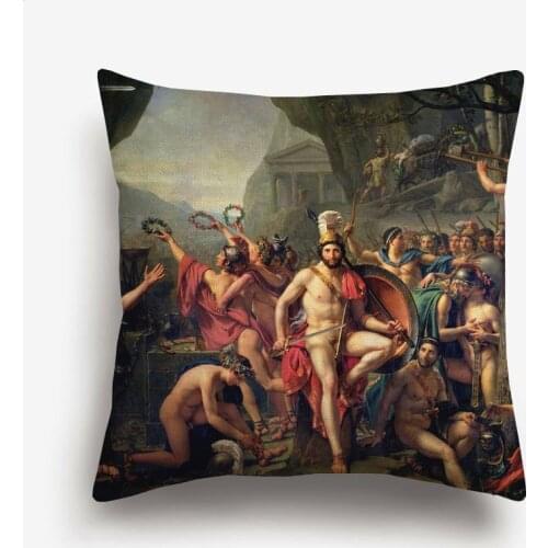The Emperor Napoleon Portrait Cushion Covers European Neoclassicism Retro Vintage Style Pillow Case Oil Painting Home Decor