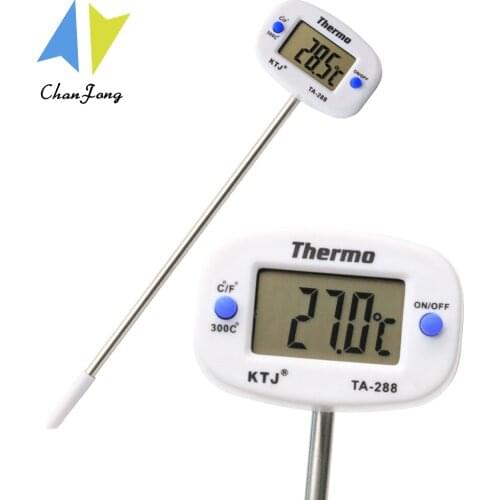 Food Thermometer 180" Rotation Digital Thermometer Oven Meat Probe BBQ Cooking Chocolate Water Oil Kitchen Thermometer TA288