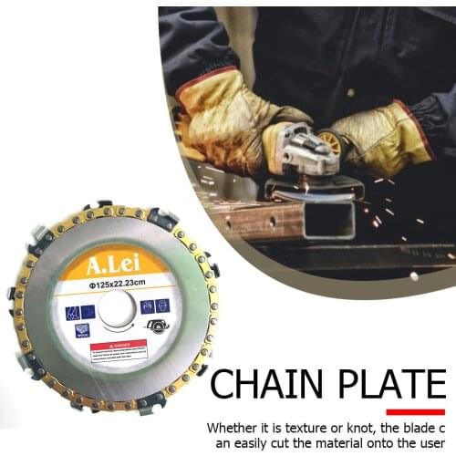 5 inch 9 Tooth Woodworking Tools Grinder Chain Wood Carving Disc for Angle Grinder Teeth Sharpener Chainsaw Plate for Curving