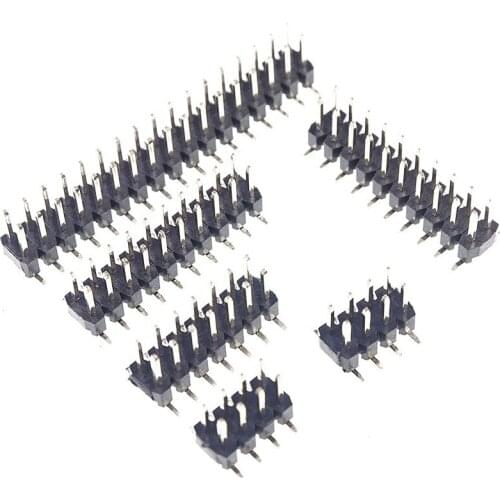 100pcs Pitch 2.0 mm PCB Male Header Dual Row Pin Header 4 6 8 9 10 12 14 16 20 24 26 30 40 50 60 80 Vertical Surface Mount SMD