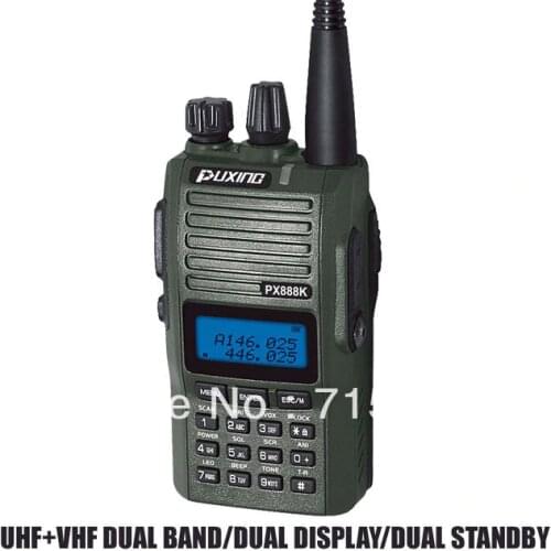 PUXING PX-888K PX CB ham radio dualband UHF &VHF 5w two way radio puxing 888k walkie talkie transceiver police equipment