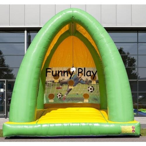 Football goal bouncer playground sports carnival games commercial inflatable football soccer goal post soccer kick goal