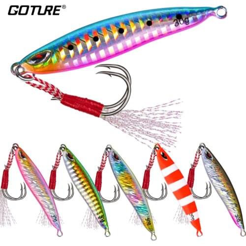 Goture Angry Metal Slow Jig Cast Spoon Fishing Lure 20g 30g Super Hard Lead Fish Artificial Bait For Casting Jigging Fishing