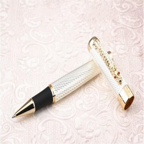JINHAO 1200 Pearl White Business office Medium Nib Rollerball Pen New