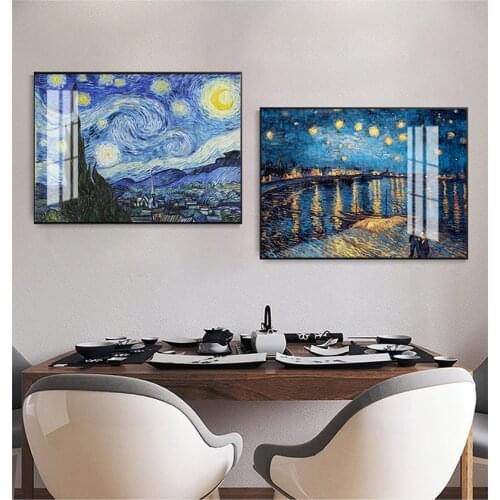 Van Gogh Oil Painting Works Sunflower Apricot Abstract A4 A3 A2 Canvas Art Print Poster Picture Wall House Decoration Murals